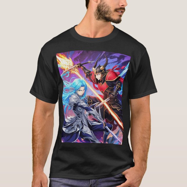 Legendäre Schlacht: Licht und Feuer T-Shirt (Vorderseite)