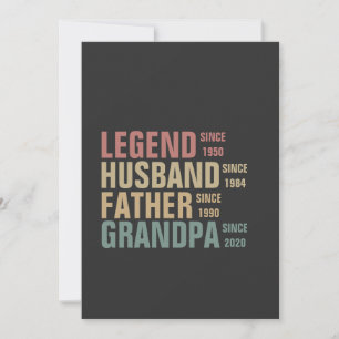 Legendäre Vintage-Husband Vater Opa Geburtstag Einladung