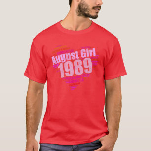 Legendärer AUGUST GIRL 1989 Herz Phantastisch 32Nd T-Shirt