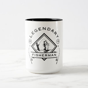 Legendärer Fischer, gegründet 2015 Zweifarbige Tasse