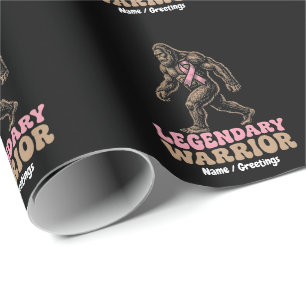 Legendärer Krieger Bigfoot Pink Ribbon Bewusstsein Geschenkpapier