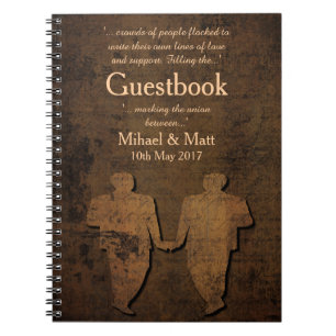 Legendärer LiebeGuestbook für eine homosexuelle Notizblock