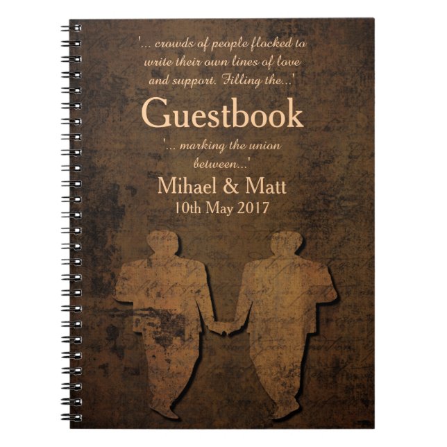 Legendärer LiebeGuestbook für eine homosexuelle Notizblock (Vorderseite)
