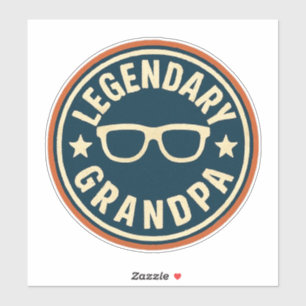 legendärer Opa Retro-Abzeichen Aufkleber