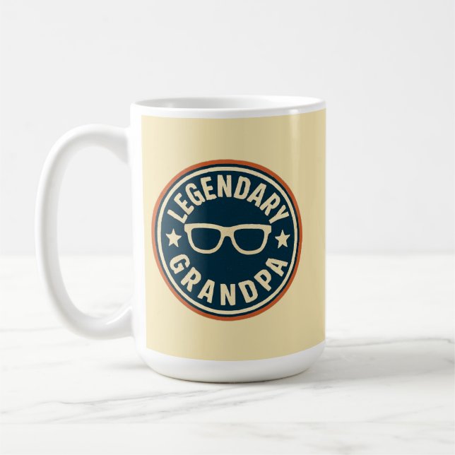 legendärer Opa Retro-Abzeichen Kaffeetasse (Links)