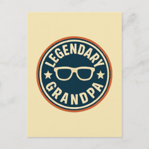 legendärer Opa Retro-Abzeichen Postkarte