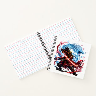 Legendärer Samurai & Blue Dragon Becher Japanisc Notizbuch