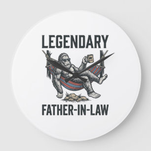 Legendärer Schwiegervater Sasquatch Vintage-Shirt Große Wanduhr