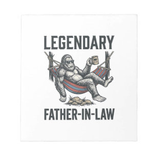 Legendärer Schwiegervater Sasquatch Vintage-Shirt Notizblock