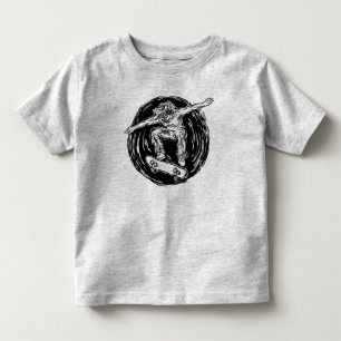 Legendärer Skater beim Skateboarden im Mittelluftb Kleinkind T-shirt
