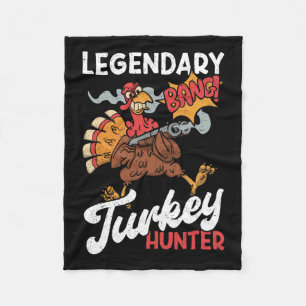 Legendärer Truthahnjäger Lustiger Truthahnejagd  Fleecedecke
