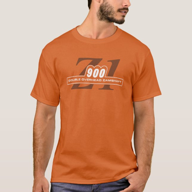 Legendäres Rootbeer und orange Z1 900 T-Shirt (Vorderseite)