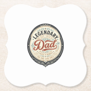 Legendäres Vintage-T-Shirt-Design mit Gravur für V Untersetzer