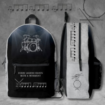 Legendary Drummer Black Gray Rudiment Music