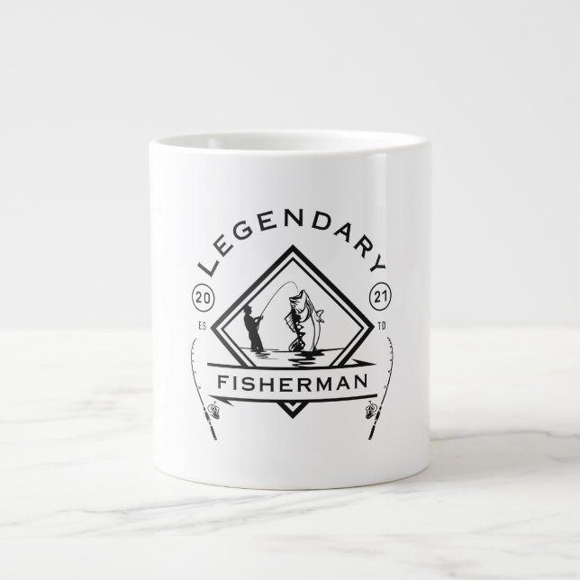 Legendary Fisherman Established 2021 Jumbo-Tasse (Vorderseite)