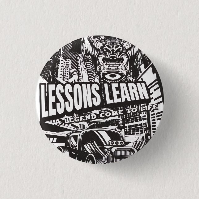 LEGENDARY GORILLA LESSONS LEARN BUTTON  (Vorderseite)