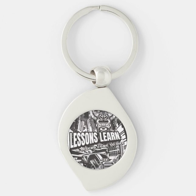 LEGENDARY GORILLA LESSONS LEARN METAL KEYCHAIN  SCHLÜSSELANHÄNGER (Vorderseite)