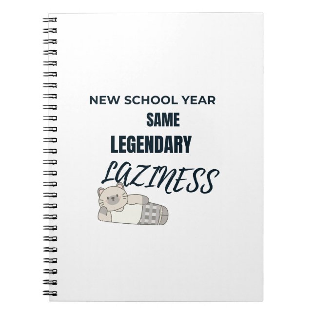 Legendary Laziness Notebook Notizblock (Vorderseite)