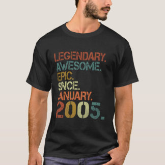 Legendary Phantastisch Epic Seit Januar 2005 18th T-Shirt