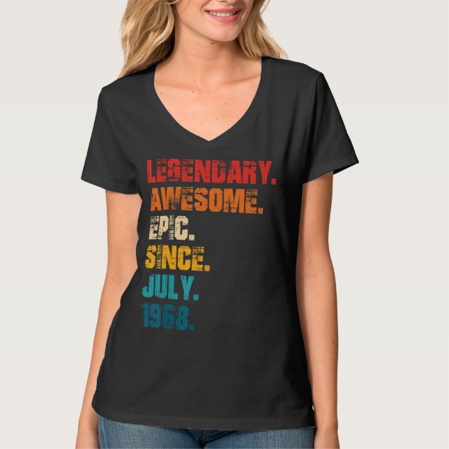 Legendary Phantastisch Epic Seit Juli 1968 Retro S T-Shirt (Vorderseite)