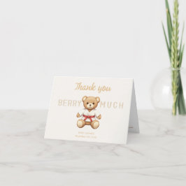 Legendary Red Belt Judo Bear – Baby Shower Dankeskarte
