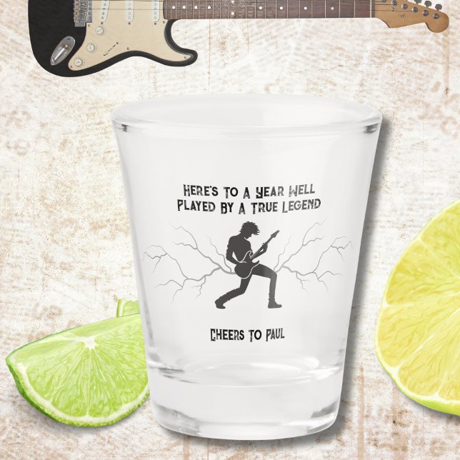 Legendary Rockstar Birthday Musician Schnapsglas (Raise a toast to a Legend! Great for a high-quality keepsake and party favor)