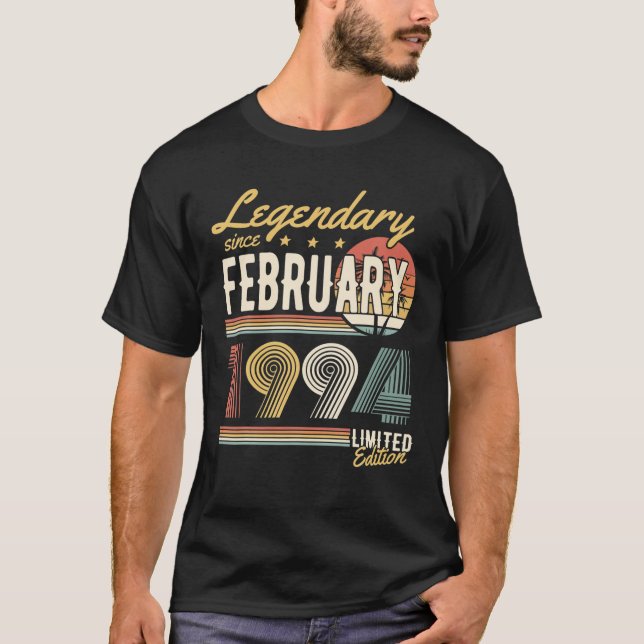 Legendary Seit Februar 1994 - Happy Birthday T-Shirt (Vorderseite)