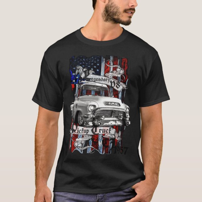 Legendary V8 Lieferwagen Truck CJ 1957 T-Shirt (Vorderseite)