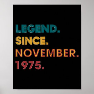 Legende 1975 50. Geburtstag Für Männer Frauen 50 J Poster