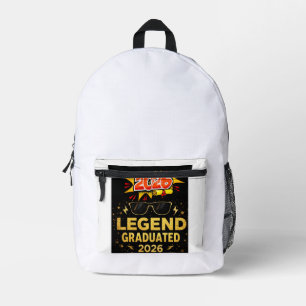 Legende Abschluss 2026 Lustiges Abschlussdesign  p Bedruckter Rucksack