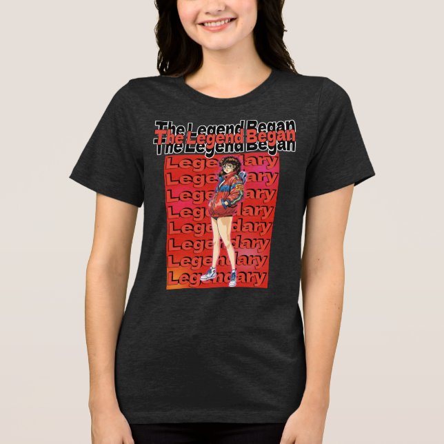 Legende begann  Tri-Blend shirt (Vorderseite)
