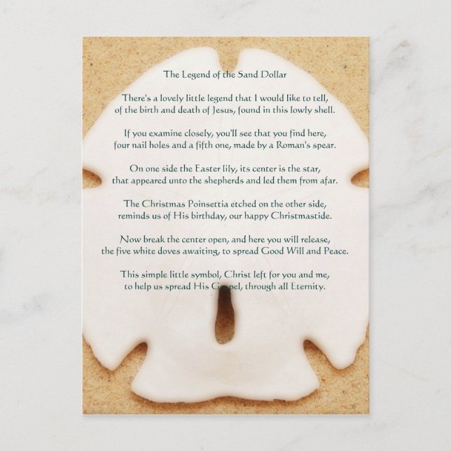 Legende der Sand Dollar Postkarte (Vorderseite)