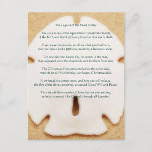 Legende der Sand-Dollar-Postkarte Postkarte