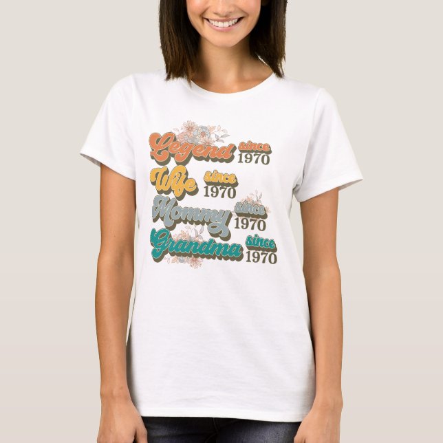 Legende Ehefrau Mommy Oma Custom Geschenk T-Shirt (Vorderseite)