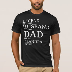 Legende Ehemann Vater Opa Personalisiert Est. Jahr T-Shirt
