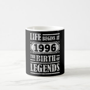 Legende, geboren 1996, Retro-Vintage-Geburtstagsge Kaffeetasse