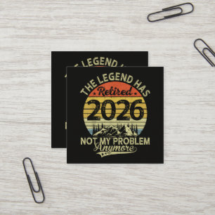 Legende ist 2026 in Rente gegangen, nicht mein Pro Quadratische Visitenkarte