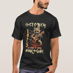 Legende Oktober 1975 49. Geburtstag Klassische Kat T-Shirt