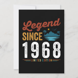 Legende seit 1968 Geburtstag Retro Vintage Einladung