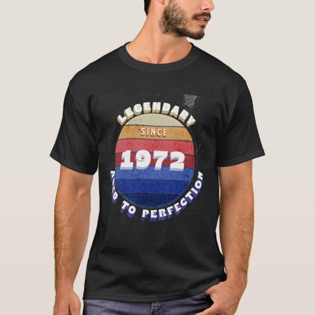 Legende seit 1972 Retro T-Shirt (Vorderseite)