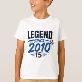 Legende seit 2010 15. Geburtstags-Teen-T-Shirt T-Shirt