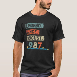 Legende seit August 1987 34. Geburtstag Männer T-Shirt