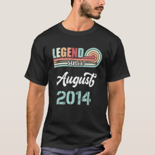 Legende seit August 2014 8 Jahre Vintage Geburt T-Shirt