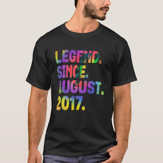 Legende seit August 2017 6 Jahre alte Gefärbte Kra T-Shirt (Vorderseite)