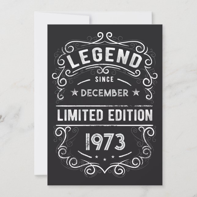 Legende seit Geburtstag Geschenk Einladung (Vorderseite)