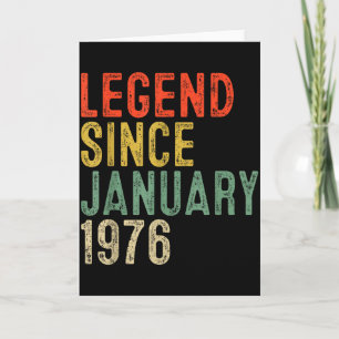 Legende seit Januar 1976 50. Geburtstagsgeschenke Karte