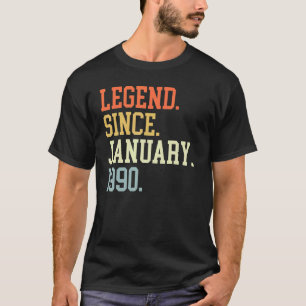 Legende seit Januar 1990 für Männer Frauen 19. Jan T-Shirt
