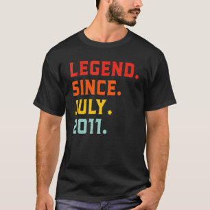 Legende Seit Juli 2011 11. Geburtstag Vintag 11 Ye T-Shirt
