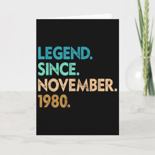 Legende seit November 1980 Bekleidung Karte