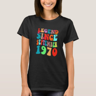 Legende seit September 1970 Vintage Geburtstag Ret T-Shirt